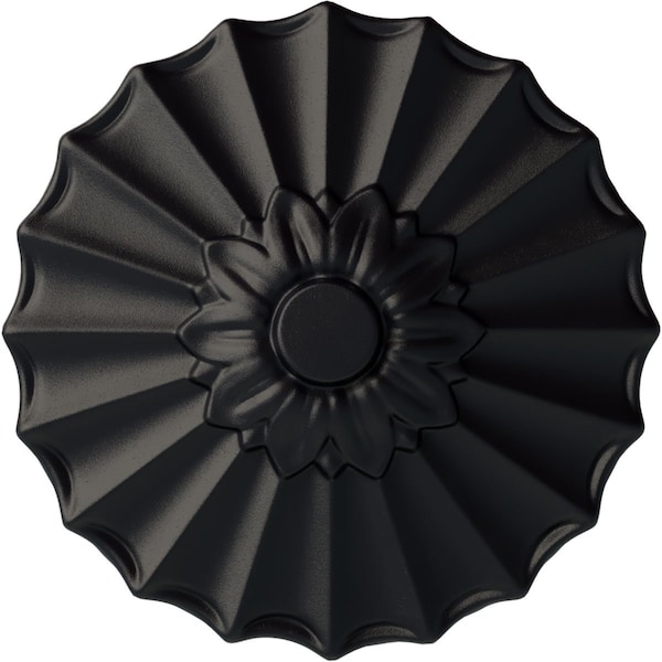 Ekena Millwork Shakuras Ceiling Medallion (Fits Canopies up to 1 3/8"), Hand-Painted Steel Gray, 9"OD x 1 3/8"P CM09SHSGS - main